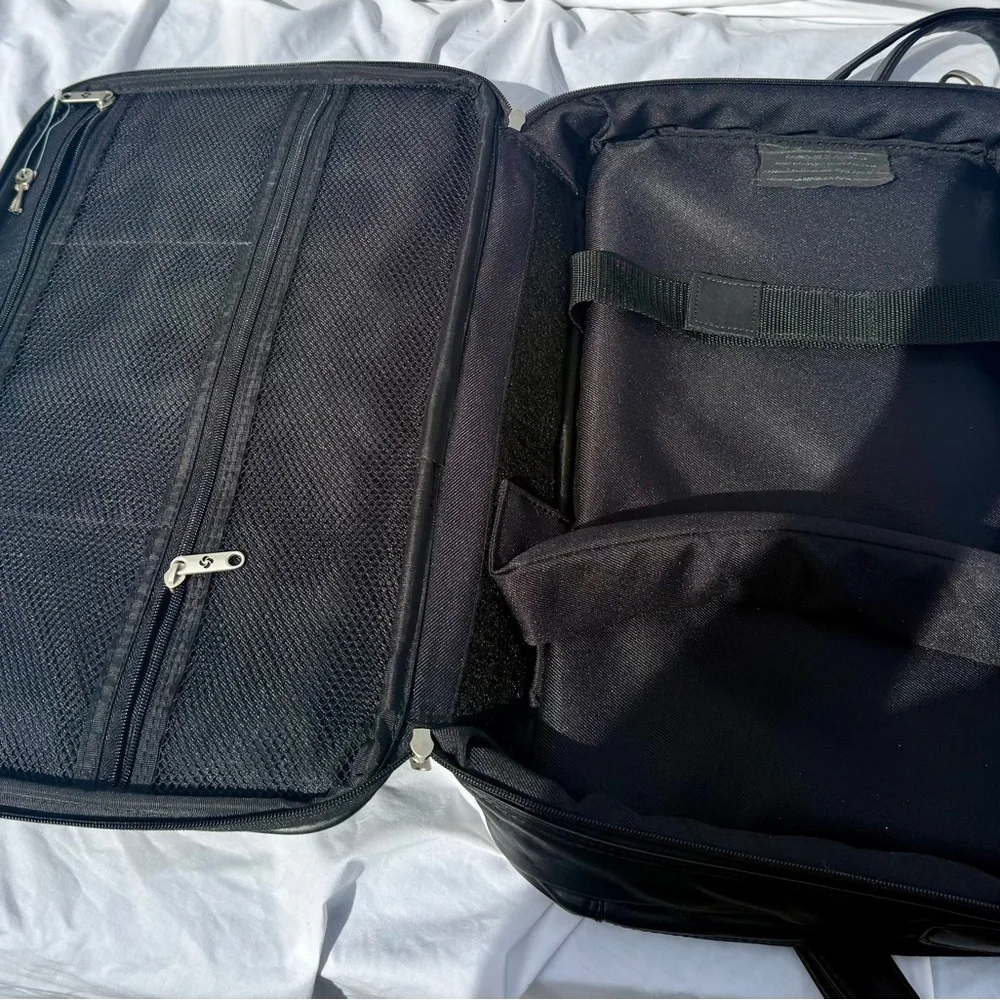 Samsonite Professional Leather Series Laptop Briefcase Shoulder Bag Black